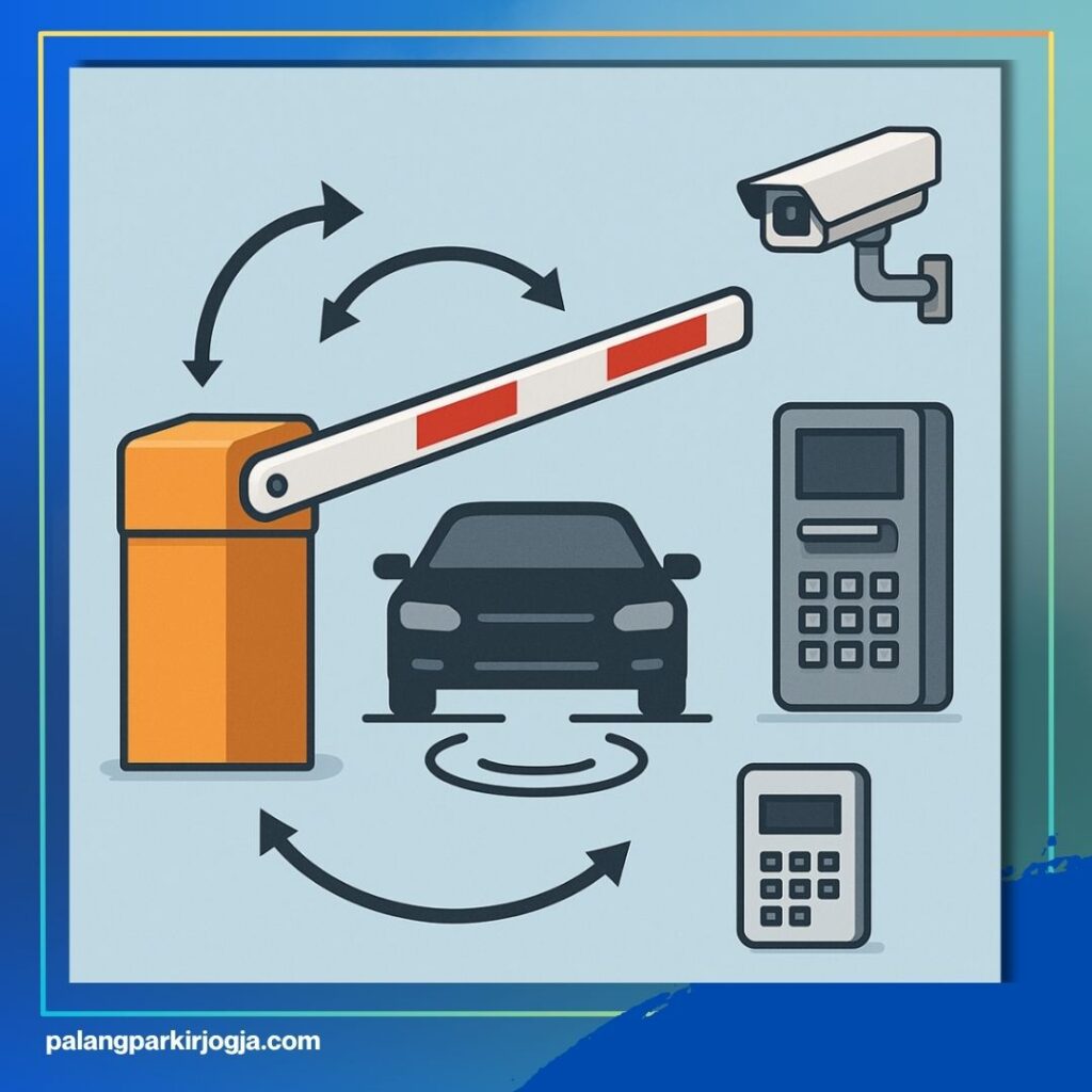 cara kerja palang parkir otomatis